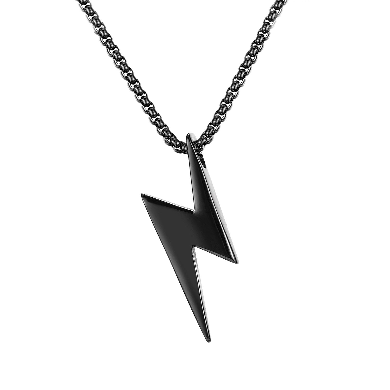 Wholesale Creative Lightning Titanium Steel Men's Necklace